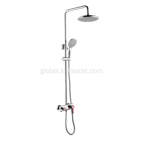 Cheap Shower Curtain Sets Chrome Plated Shower Head Hand Shower Bathroom Set Manufactory